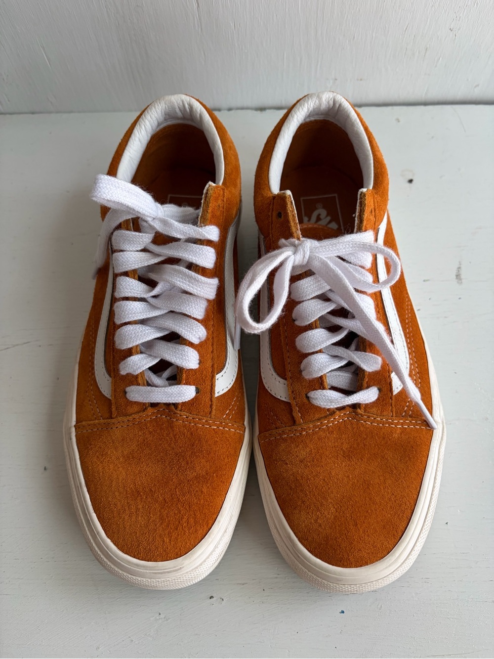 Vans Old Skool Suede & Canvas Sneakers – Orange – Men’s 7 / Women’s 8.5 - Picture 3 of 12